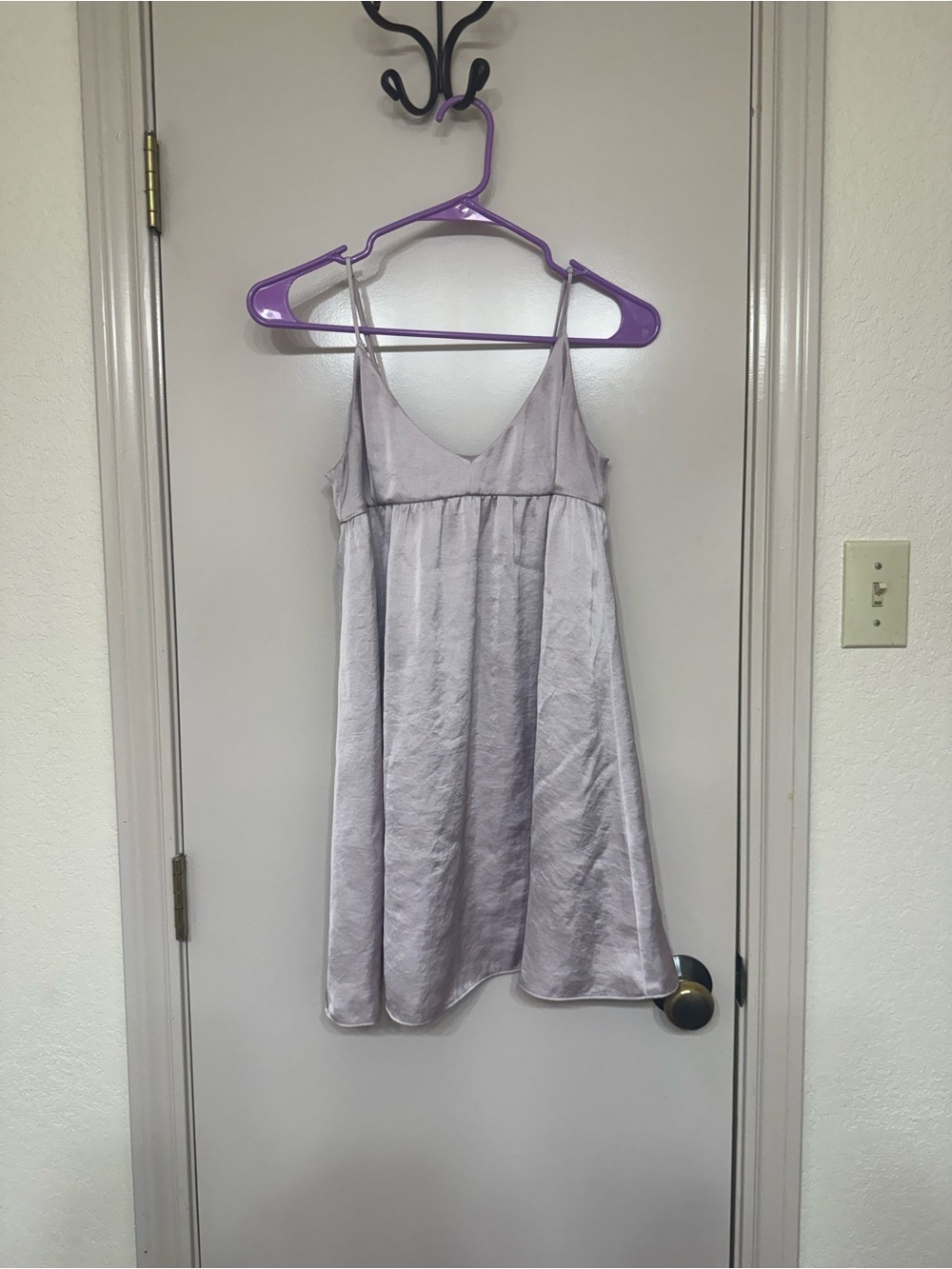 Wilfred Lavender Satin V-Neck Slip Dress